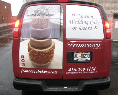 Auto Van Wrap for Francesca Bakery