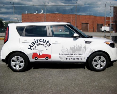 Car Wrap for Haircuts On Wheels.ca